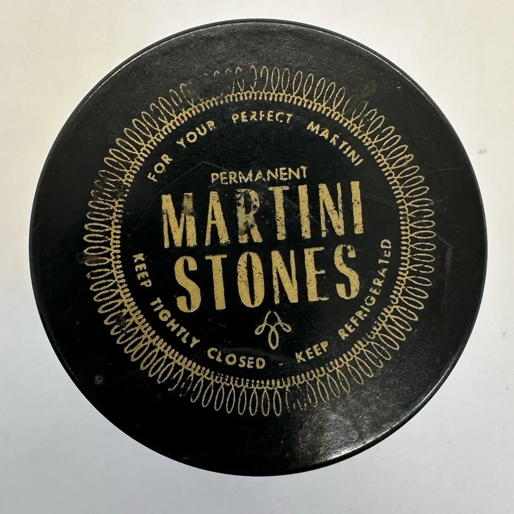 Martini Stones Novelty Cocktail Accessory 1964 BAEKGAARD  Tiki Bar Vermouth Soak